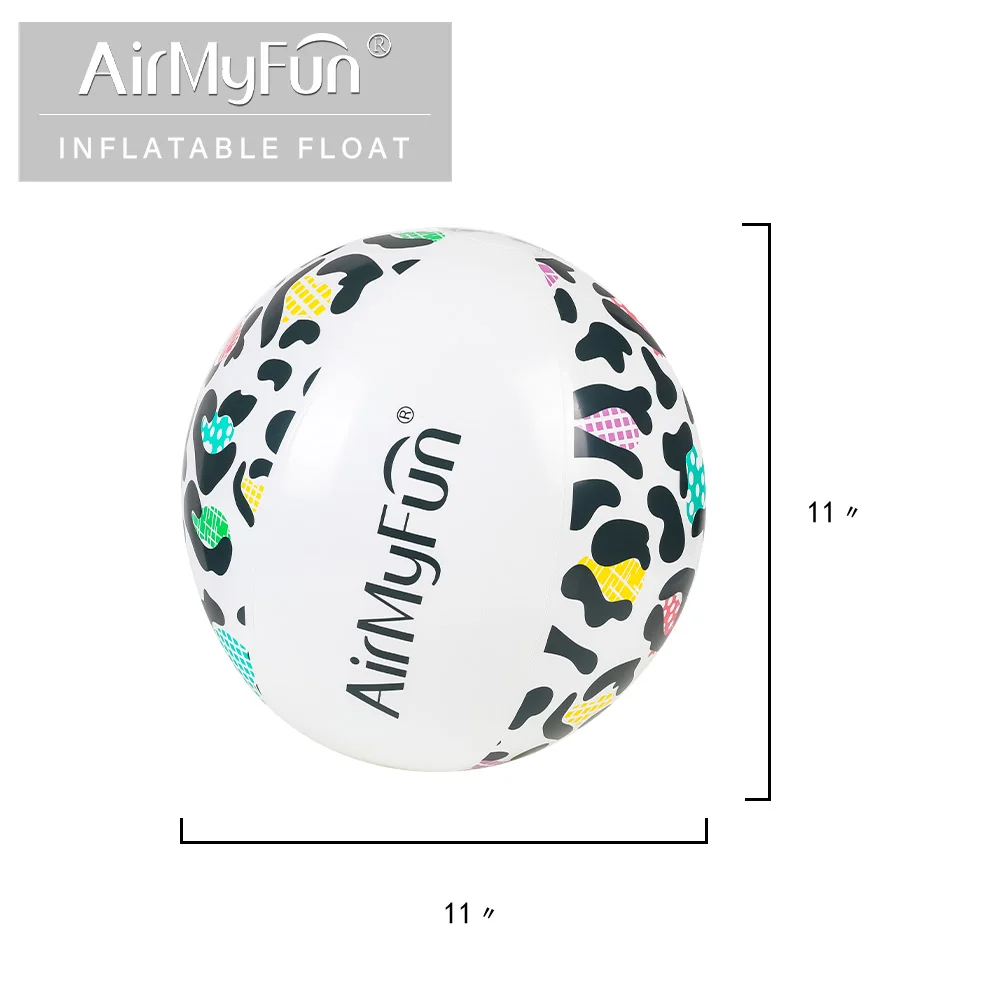 Factory Price Leopard Print Colorful Customized Beach Ball Inflatable PVC Inflatable Beach Balls