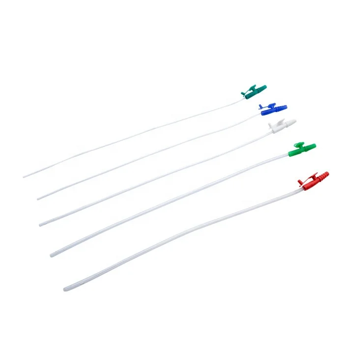Evereast медицинский одноразовый стерильный всасывающий катетер из ПВХ с цветным соединителем