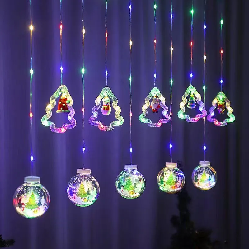 Top Sale   Room Wedding  Decorative Lights   3 M  USB Battery Powered  Warm White Wishing Ball Led Curtain Icicle Lights