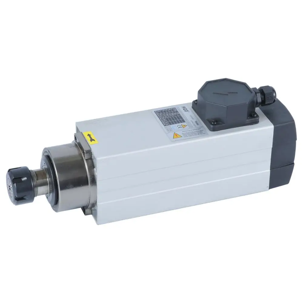
HQD GDF46-18Z/3.5 3.5kw ER25 8kg 18000rpm husillo broche cnc Square Air Cooled Spindle 