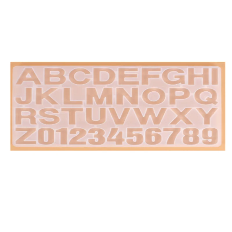 3D Diy  Crystal Epoxy 26 English Letter Number Alphabet Obverse and Reverse Resin Candle Wax Moulds