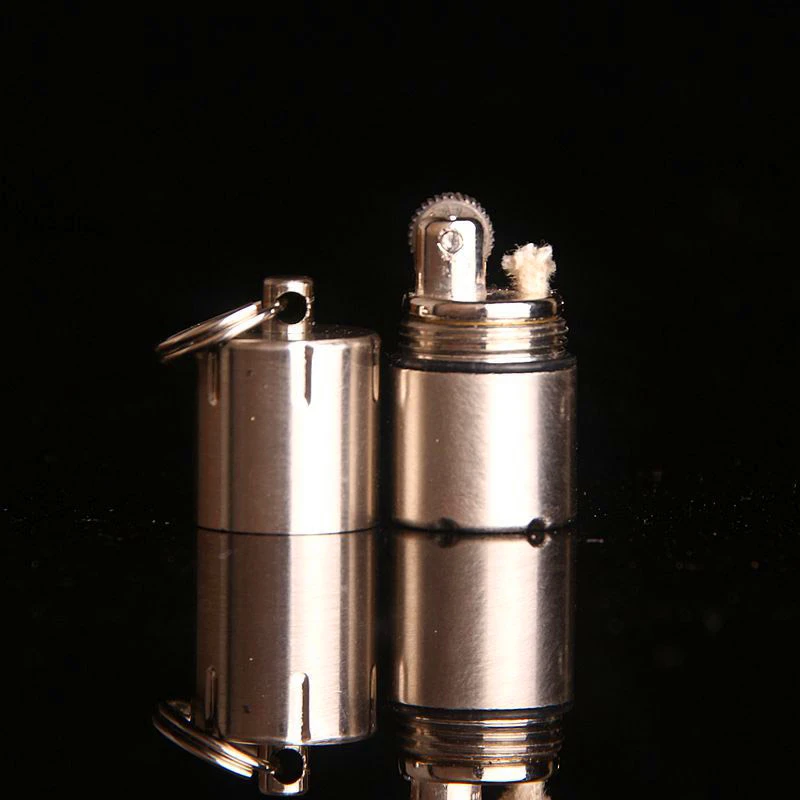 keyring Lighter refill Cigar key Cigarette oil survive Capsule Kerosene fluid petrol chain keychain torch Gasoline ring