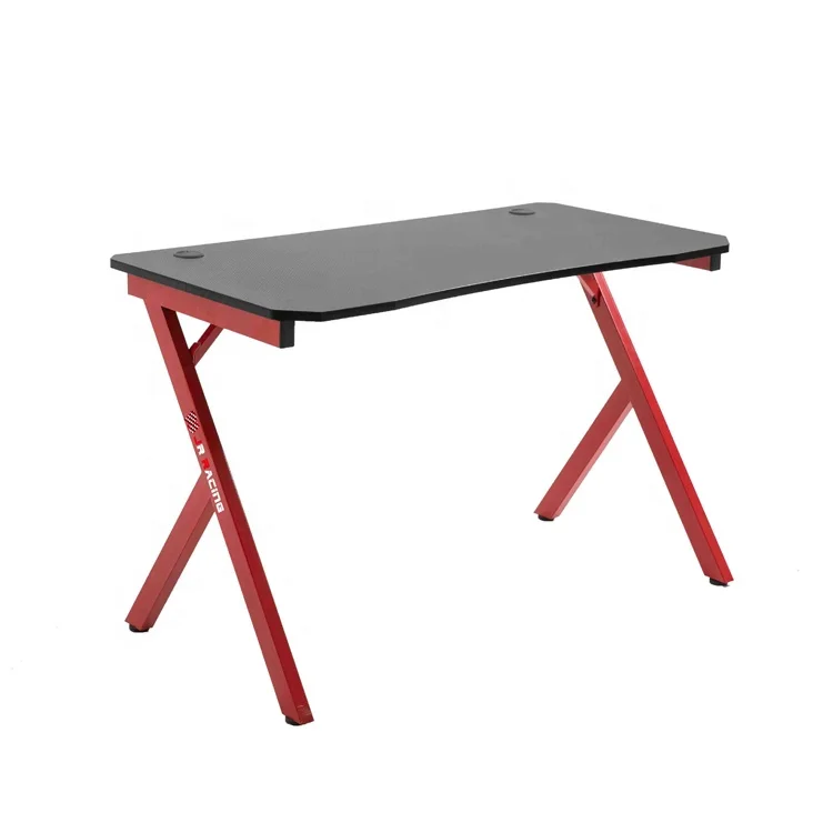 Internet Cafe Black Steel Frame Gaming Desk PC Office Computer Table