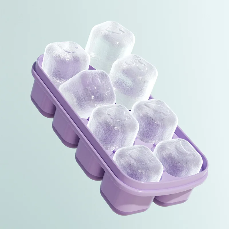 Ice Cube Trays Easy-Release Ice Cubes Maker with Spill-Resistant Removable Lid Baby Food ice cube tray