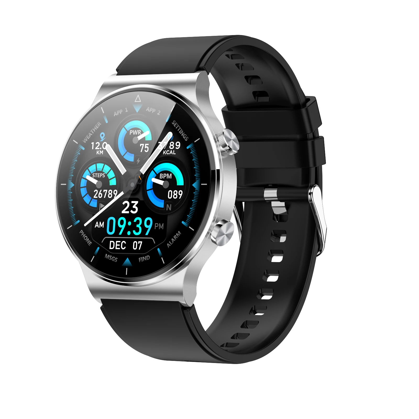 1.3 Inch Pulsuhr Schlafmonitor Kamerasteuerung Sportuhr IP68 Wasserdicht Herren M2 Pro Smartwatch M2Pro