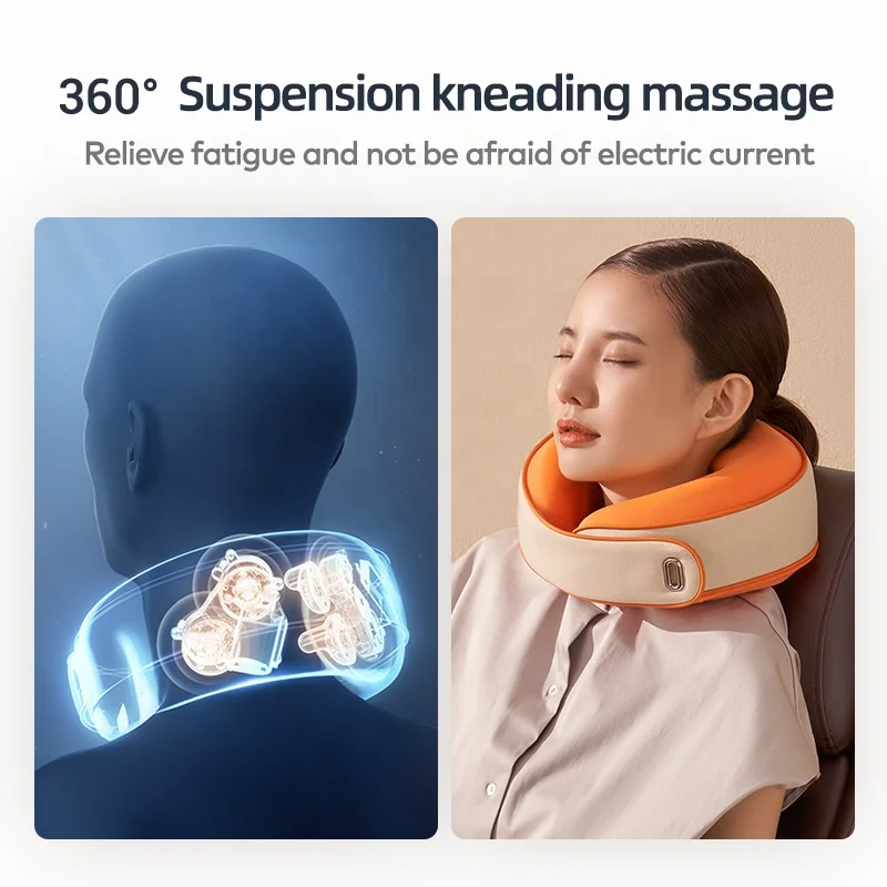 2022 Original Design Factory Back Shoulder Neck Massager for Car Travel Remote Control Shiatsu Tap Massage Pillow Neck