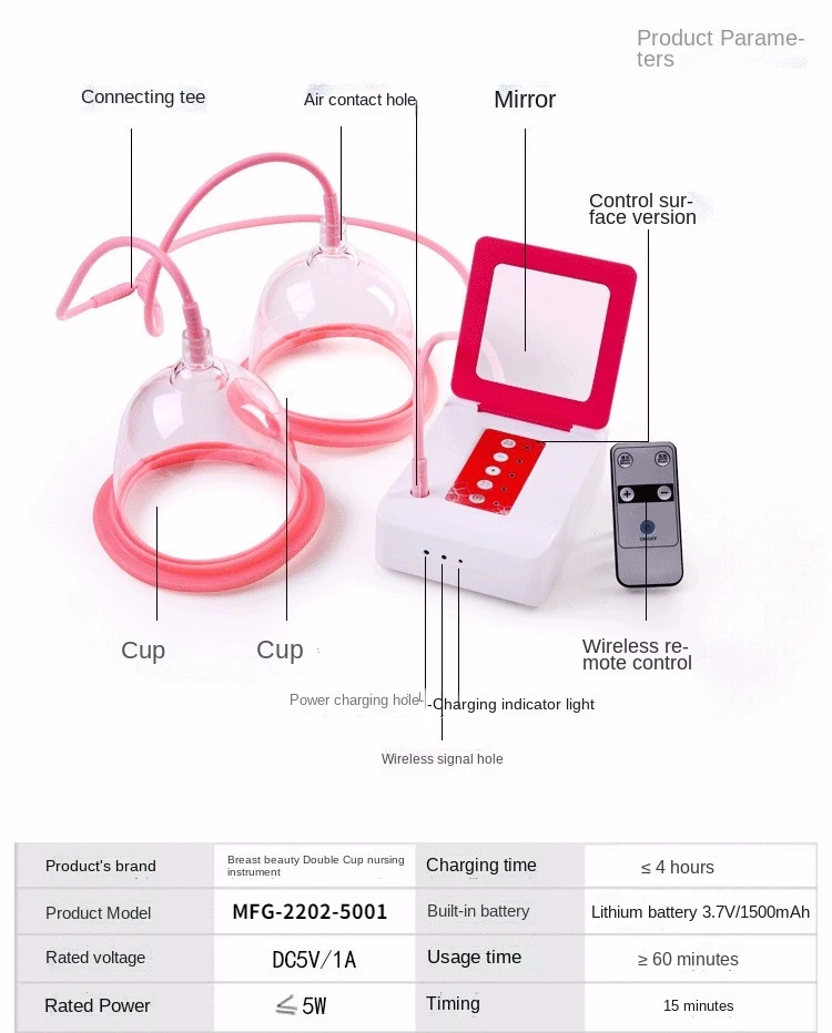 Vacuum Cup Breast Chest, Pump Enhancement Nipple Enlargement Sucker Cups enlargement machine breast massager/