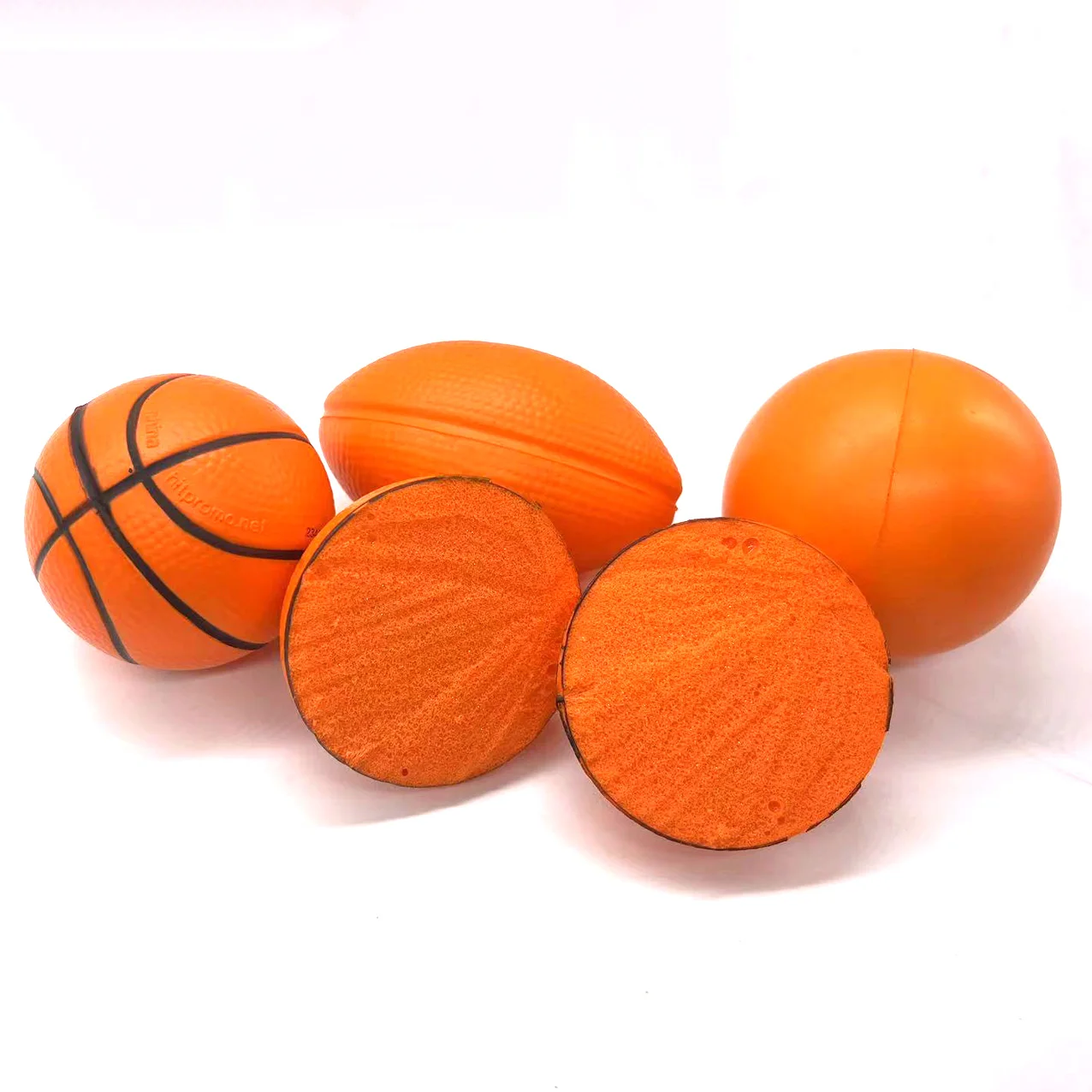 Eco Friendly Pu Foam 6.3CM Color Football Squeeze Toy Stress Reliever Antistress Ball For Kids