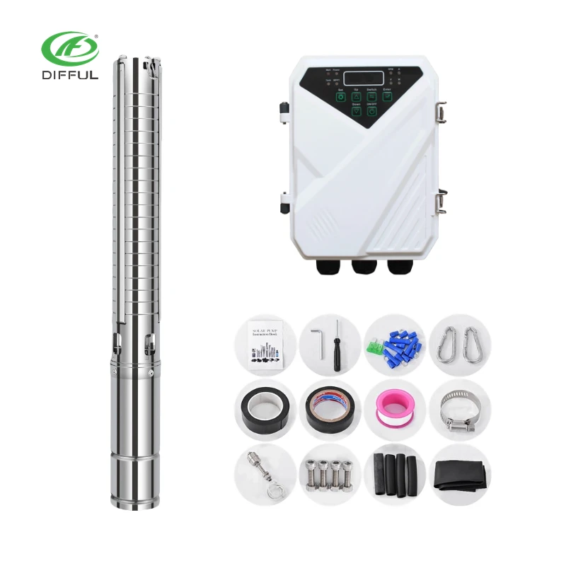 heavy duty high pressure dc solar submersible pump water