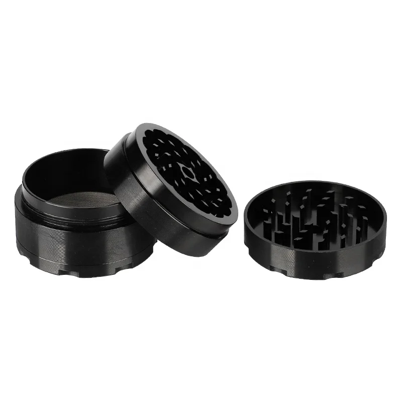 UKETA premium high quality 70mm 4 layer anodized aluminum alloy metal grinders CNC aluminium tobacco grinder
