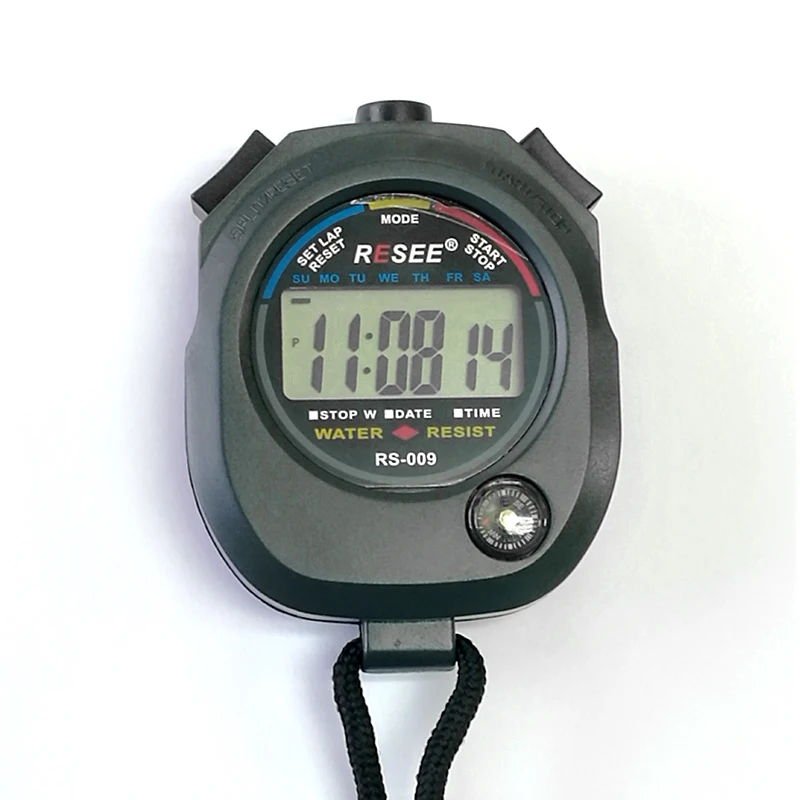 Resee Professional Stopwatch Timer Clock Digital Stopwatch Round Bracket 009 Anytime Stopwatch