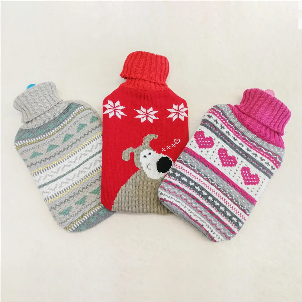 hot water bag winter home christmas set soft fluff Hot Water Bottles with Cover hand warmer wholesale custom with cover