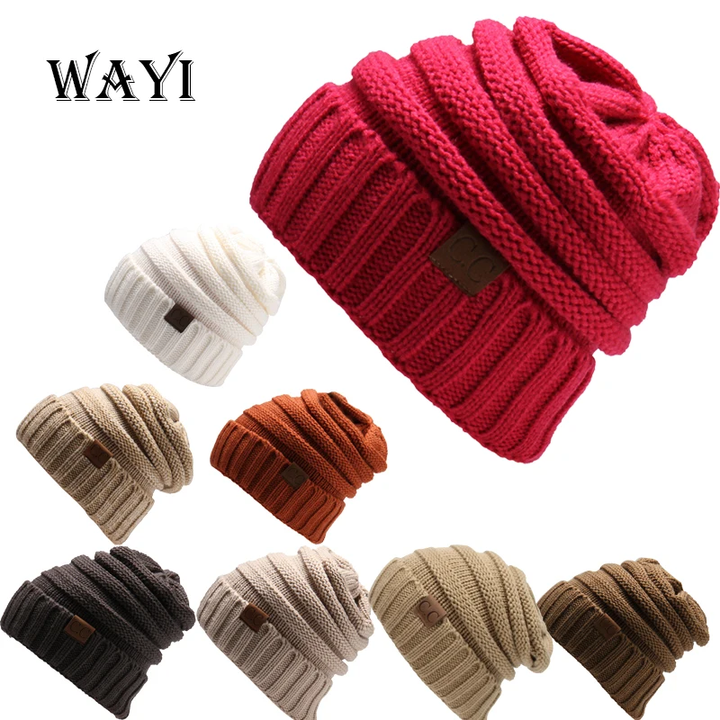 100% Acrylic Custom Logo Warm Beanie Hat Cap Fashionable Knit Leather Patch Hat Winter High Customizable Winter Beanie Hat