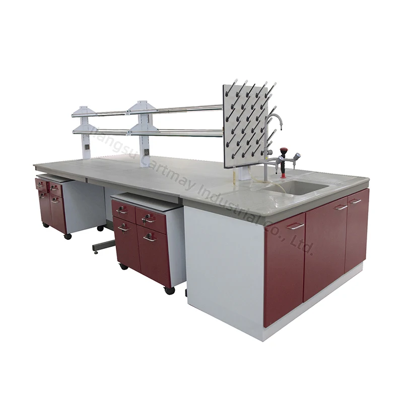 Cartmay Laboratory Furniture Steel Work Table Lab Bench With Epoxy Resin Worktop