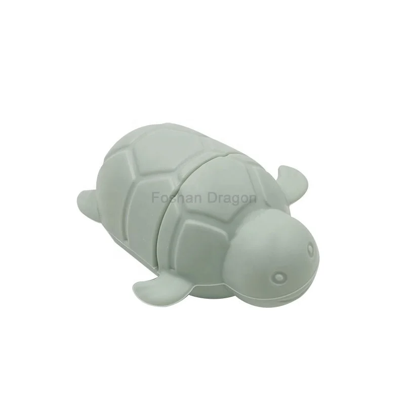 BA009 Hot Selling tortoise shape silicone baby bath toys