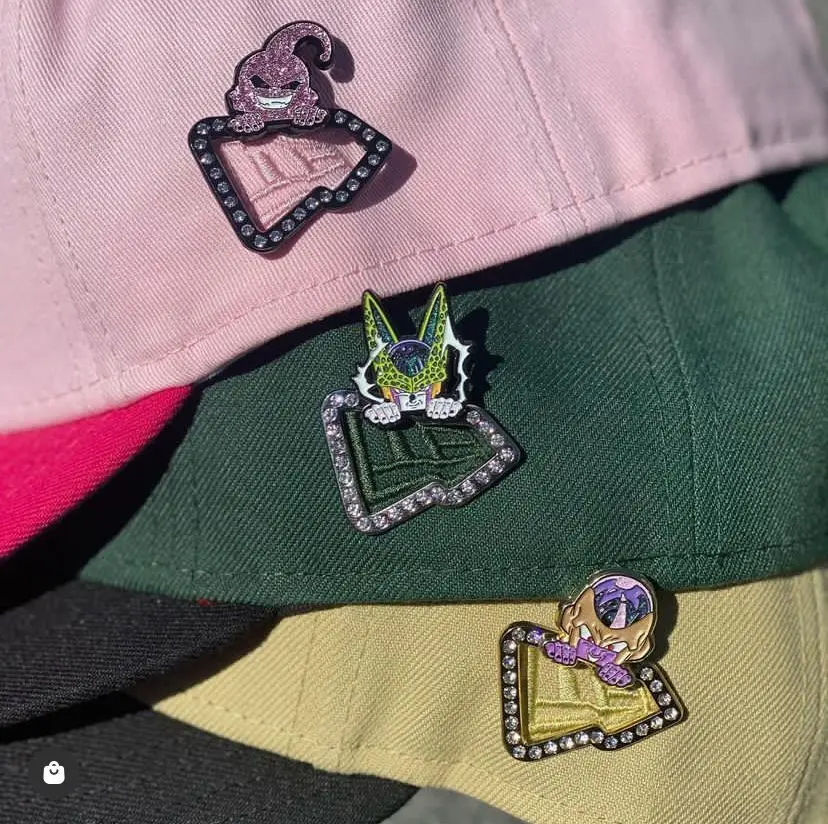 Wholesale Custom Anime Metal Pins DRAGON BALL and Pocket Monster Cartoon Frame Mexican Pins for hats
