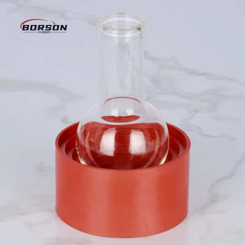 Lab Flask Support Rubber Stand  50ml-1000ml Flasks Black 90mm Diameter Round Bottom Holder