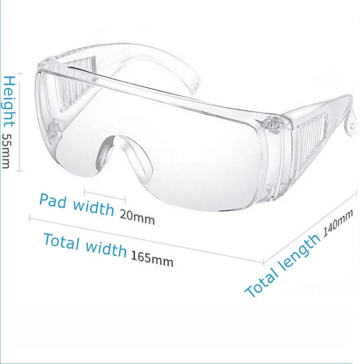 Hot sale transparent customized protective eyes glasses protection safety Anti-Fog Lens Goggle safety glasses cycling glasses