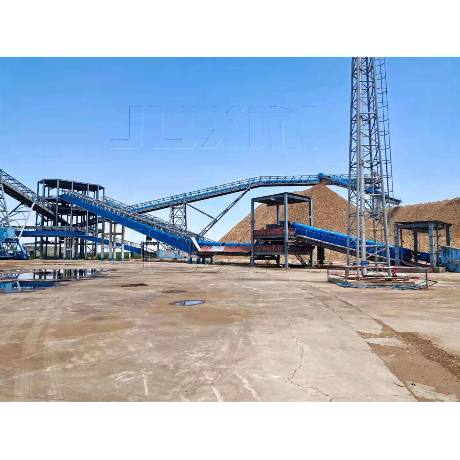 Power Plant Large Inclination Feeding Belt Conveyor With Sidewall