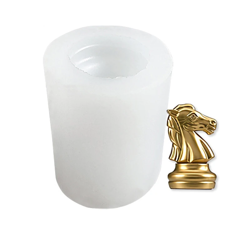 Chess Set with Checkers Board Silicone Resin Mold 3D Chess Crystal Epoxy Casting Molds for DIY Art Crafts/