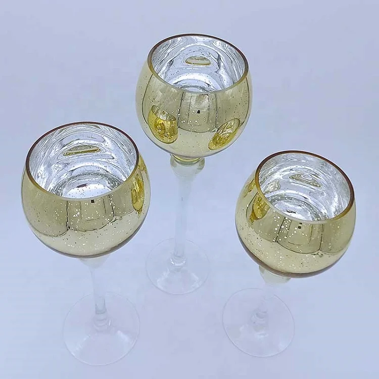 WONDER long tall stem glass candle holders for home event wedding decoration votive tealight holder crystal glass candle cup
