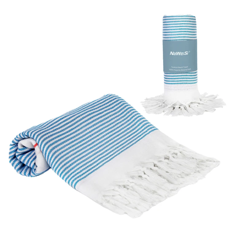 Custom Printed Jacquard Microfiber Desert Sand Beach Towel With Tassel Cotton Turkish Beach Towel