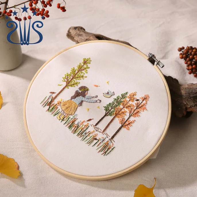 DIY Embroidery Flower Handwork Needlework for Beginner Cross Stitch Kit
