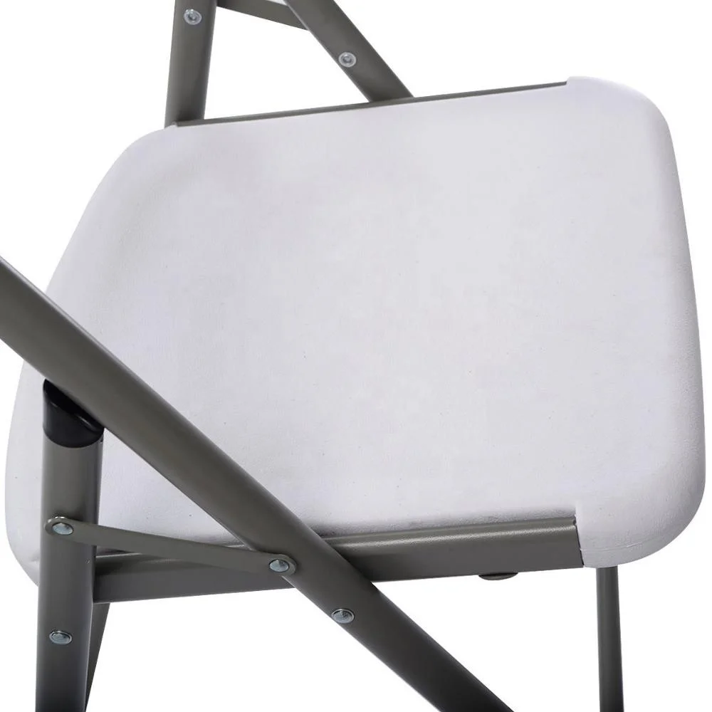 Easy to take clean white resin metal outdoor wholesale folded chairs