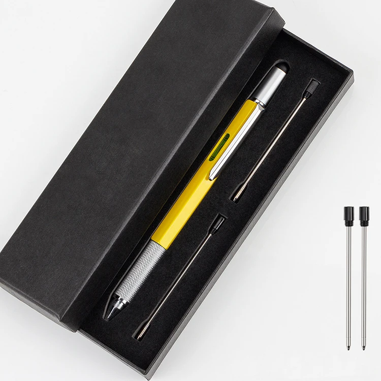 multitool tech tool pen Ballpoint pen Ruler Spirit level Slotted screwdriver Phillips screwdriver stylus pen