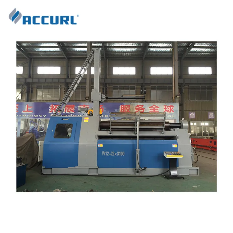 W12-22*3100 Hydraulic sheet metal Plate 4 Roller rolling machine with