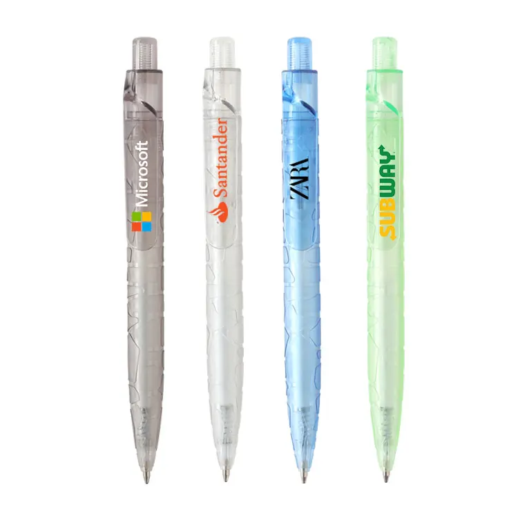 
Supermarket ECO Friendly Recycled Pen Plastic Ballpoint Pen With Custom Logo 