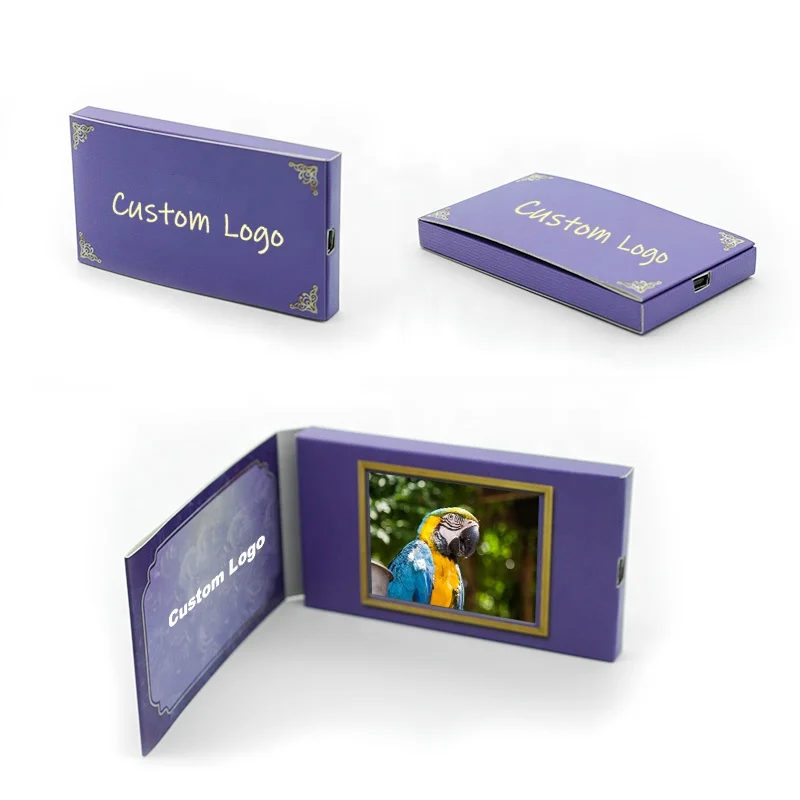 Rjoytek custom size lcd display video booklet hight resoluition 480*640 2.4 inch lcd screen brochure card box