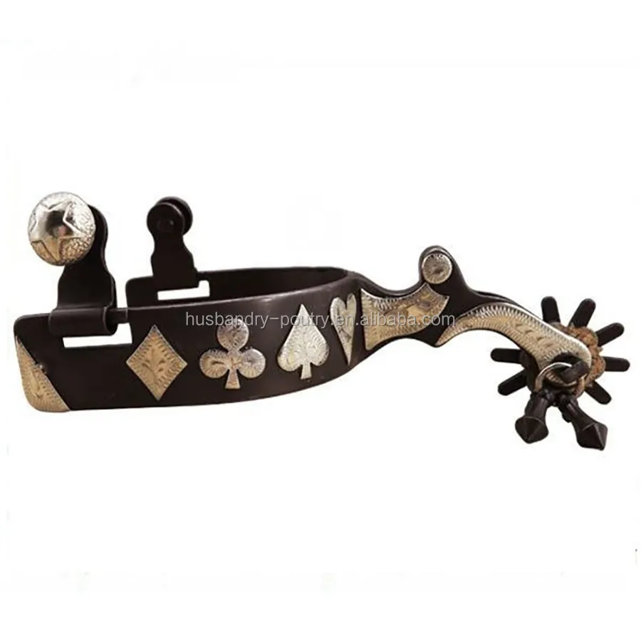 Ремень шпоры для верховой езды античная Немецкая Серебряная инкрустированная западная ковбойская шпора Гоночное оборудование конного спорта
