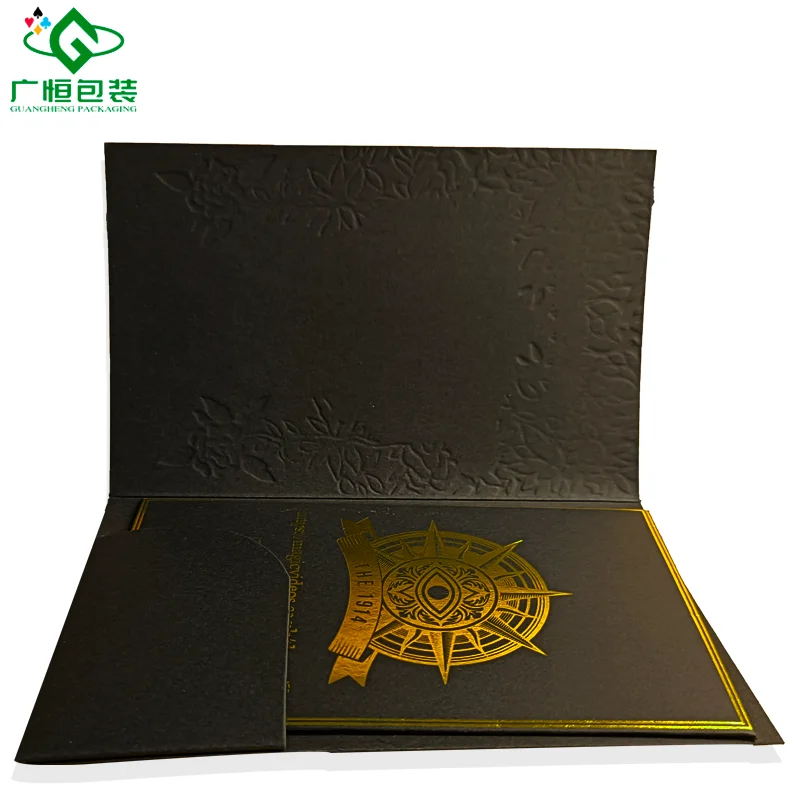 Custom design printing paper card for holidays business with personal color magic cards invitation card luxury