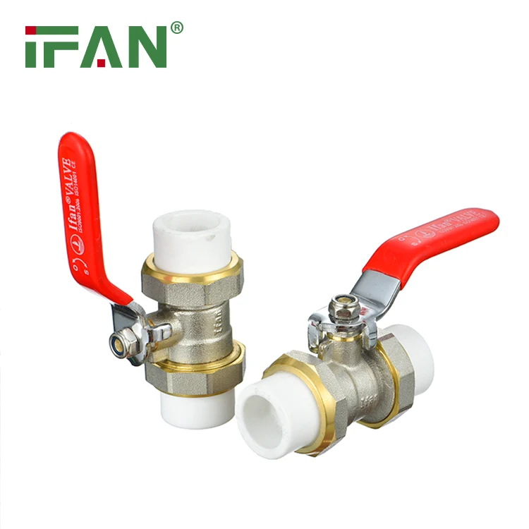 PPR Brass Ball Valve Price 20mm 25mm 32mm Water Control Plastic Ball Valve Gate PPR Brass Insert body ball valve