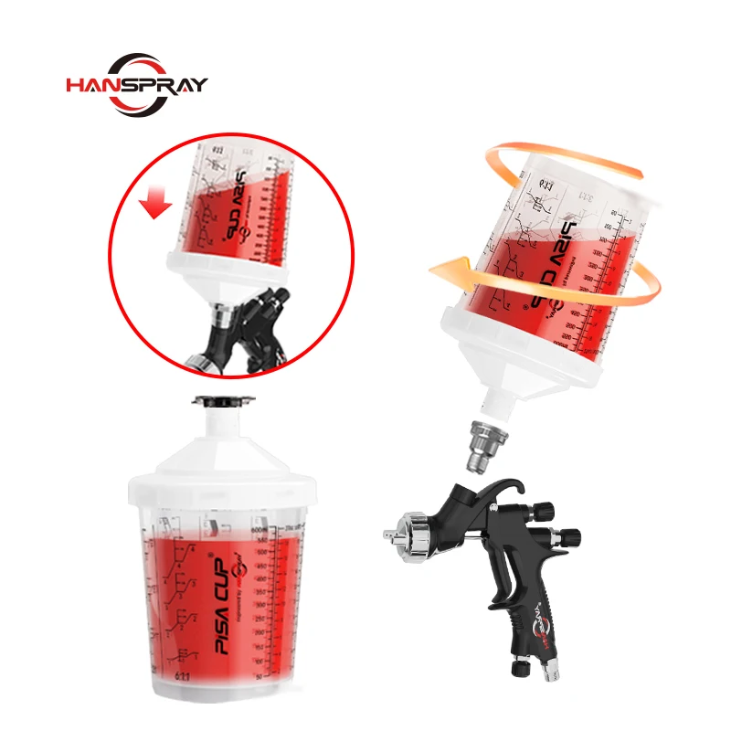 Automotive Refinishing 800ml Air Spray Gun Disposable Spray Paint Cup