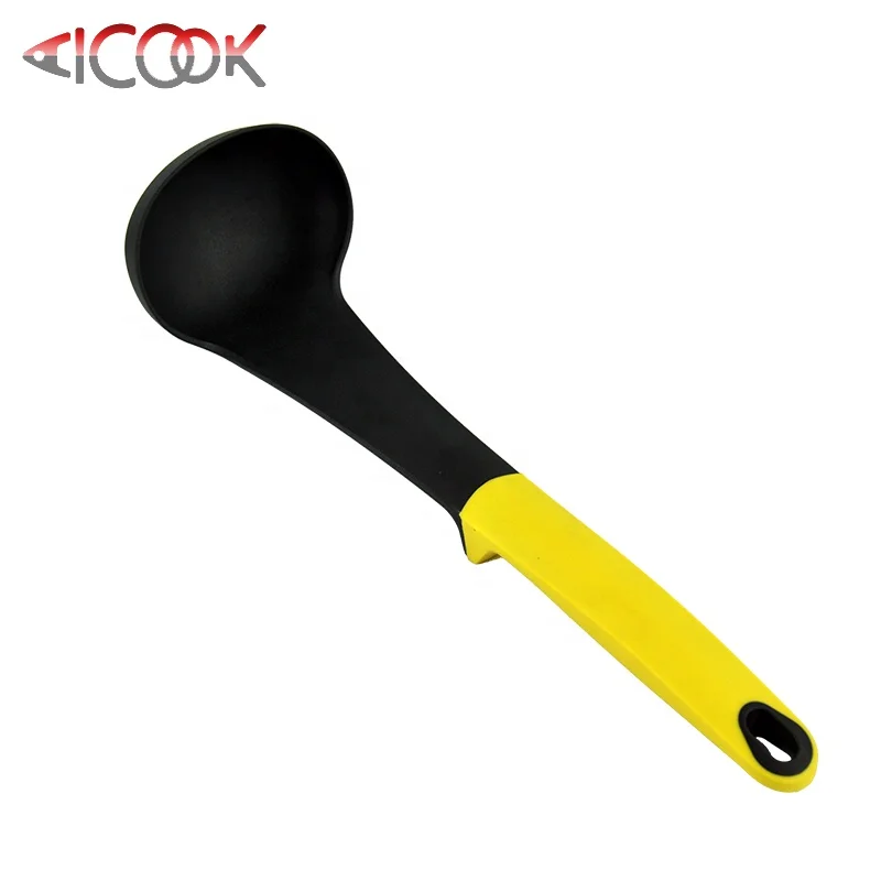 Colorful plastic kitchen cooking utensils set