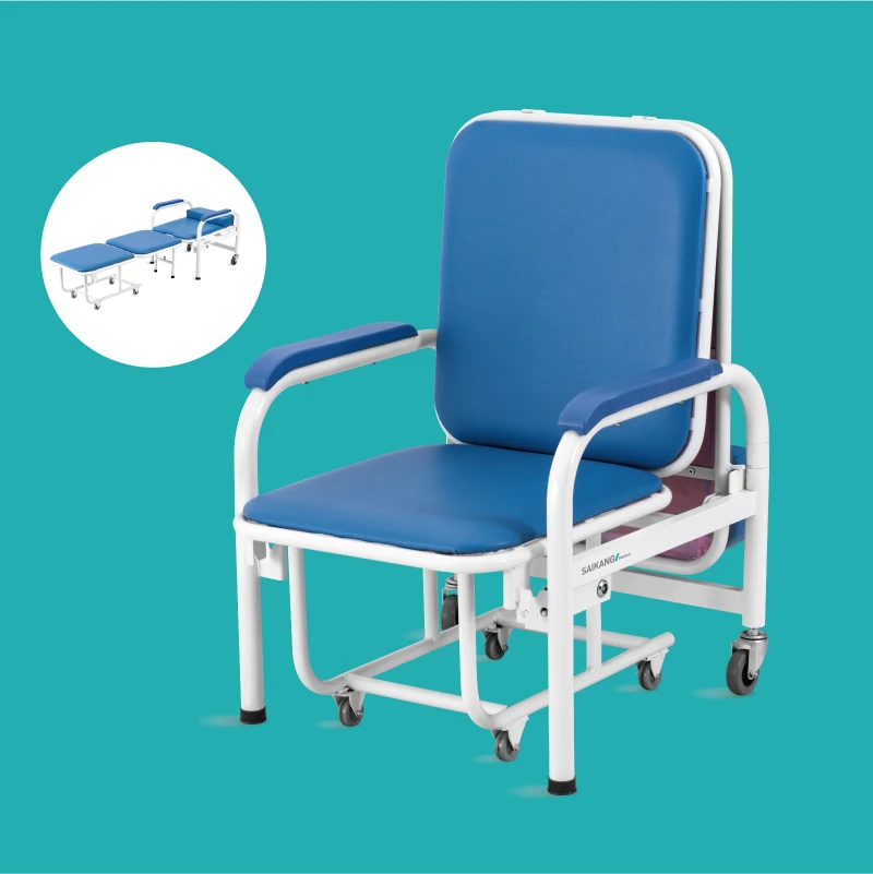 SKE001 SAIKANG Wholesale Factory Comfortable Movable Foldable Hospital Medical Accompany Chair