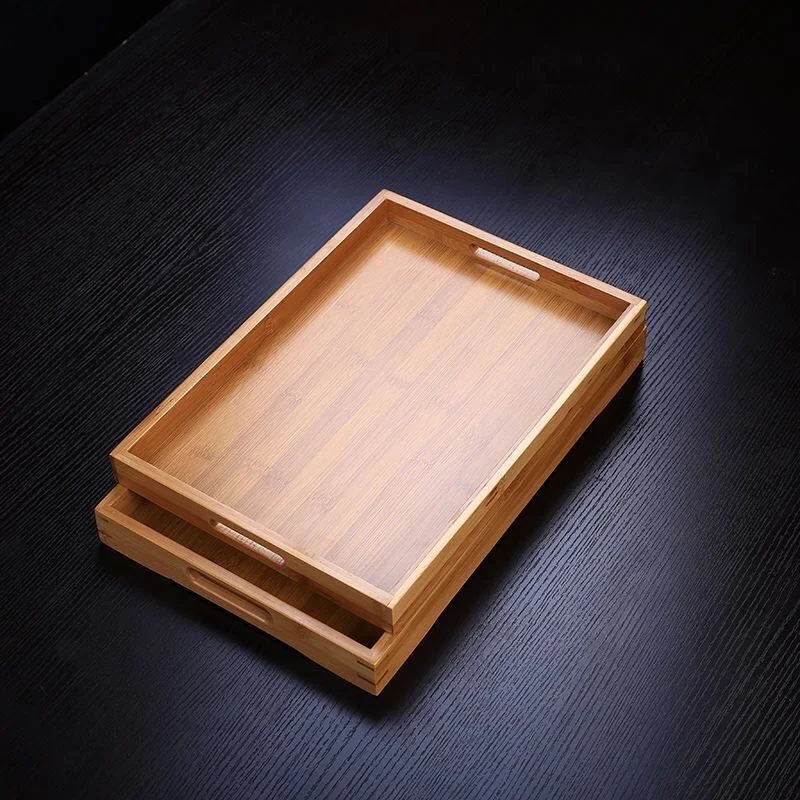 Маленький поднос для еды завтрака оптовая продажа индивидуальный цвет декоративный деревенский круглый деревянный чая