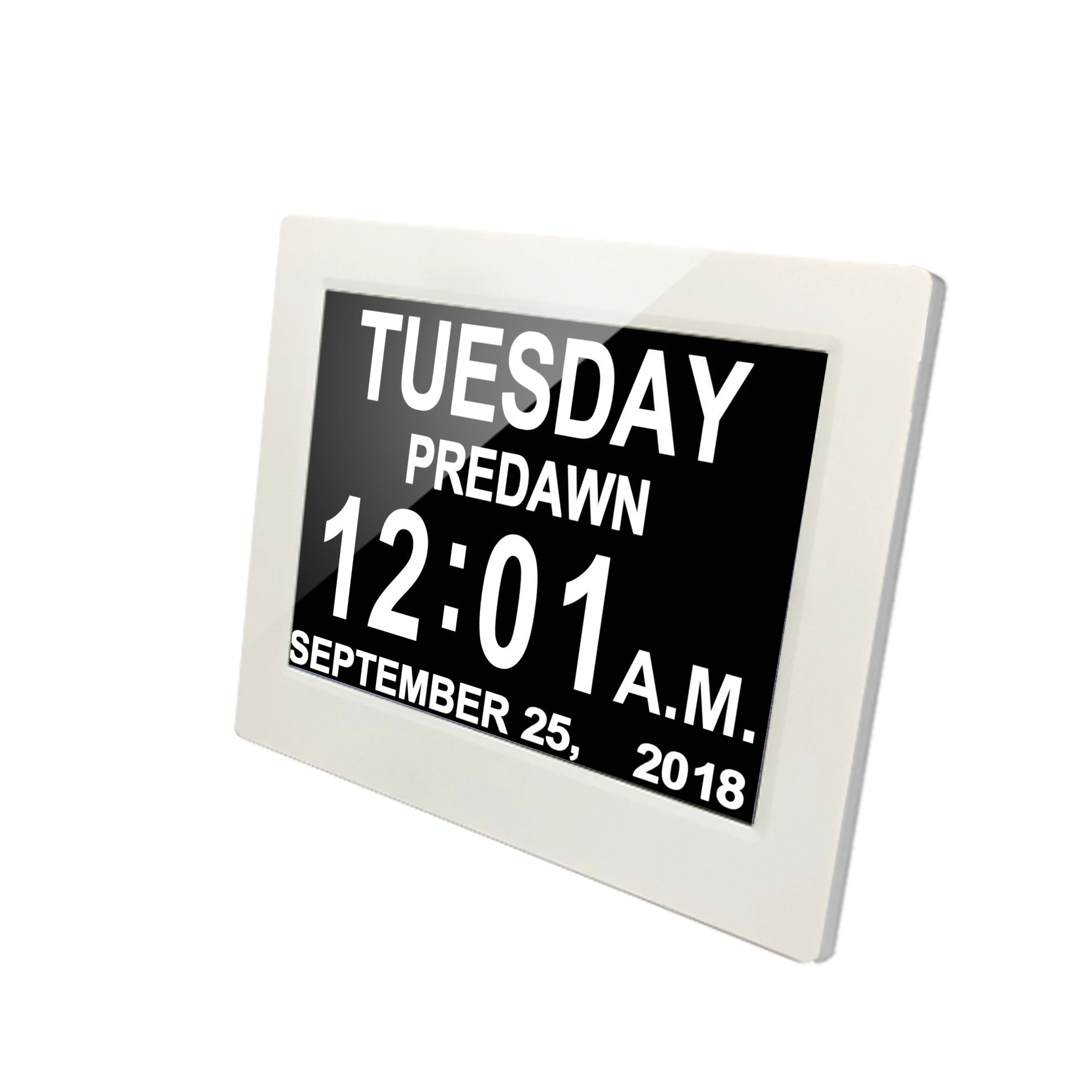 2020New Design Easy To Read 7.5 inch Dementia Digital Calendar Alarm Day Clock For Elderly Seniors talking table clock