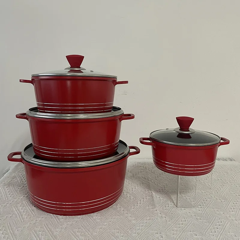 Cook Dinnerware 8pcs Pot Set New Arrival Popular Multifunction Cooking Pot Sets 20cm 24cm 28cm 32cm