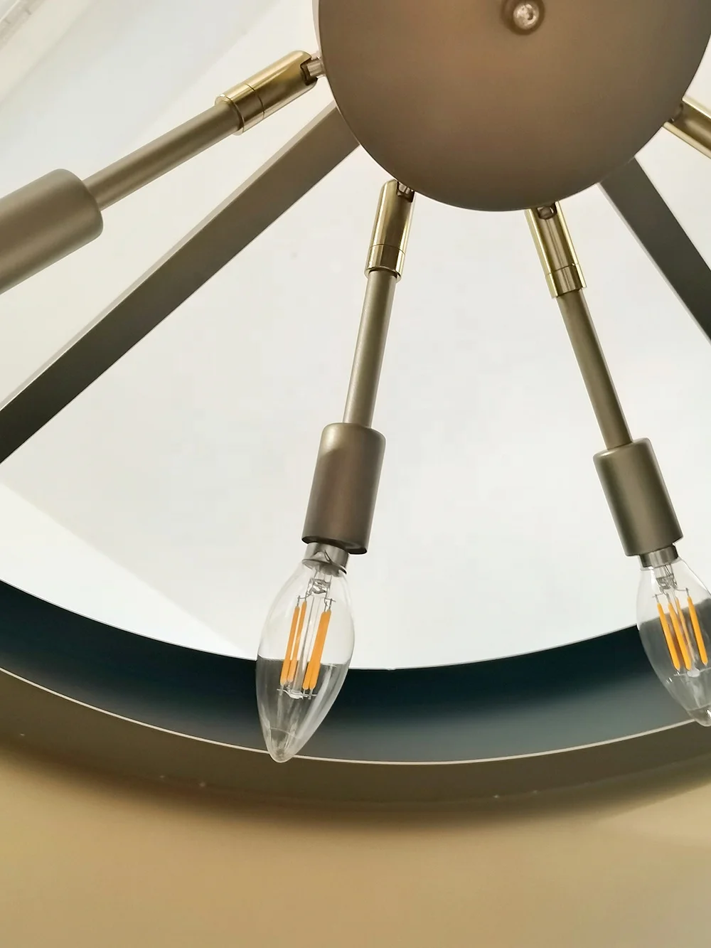 Hilton Droubletree Public Area Black Gold Pendant lighting Modern chandelier luxury for hotel fixtures suspended ceiling lights