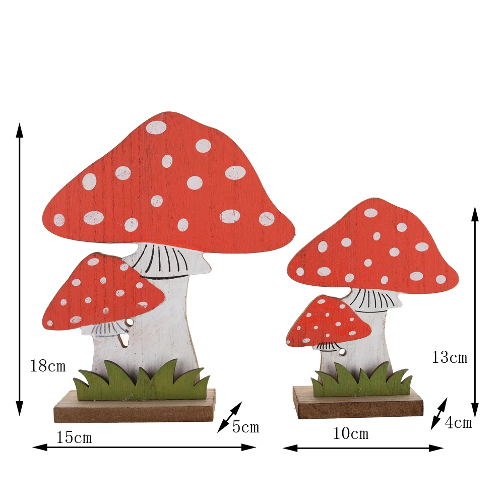 Party Decorations Wonderland Vintage Wood Mushroom Centerpieces Table Topper Decor