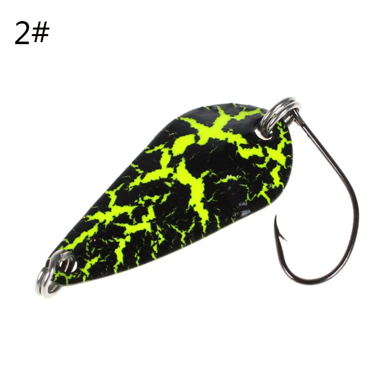 New Copper Spoon Metal Lure 3cm 3g  Colorful Spoon Bait Fishing Lure Trout Single Hook Artificial Hard Bait For Bass Fishing