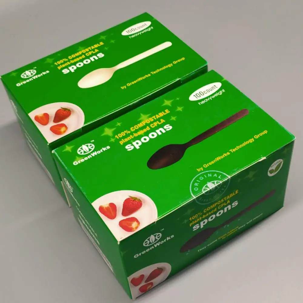 
GreenWorks 160cm Biodegradable tableware compostable eco friendly Disposable CPLA spoon cutlery 