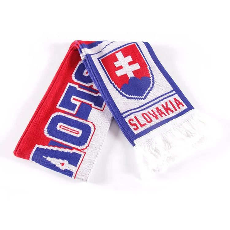 Soccer Fan Acrylic Knit Custom Made Football Scarf