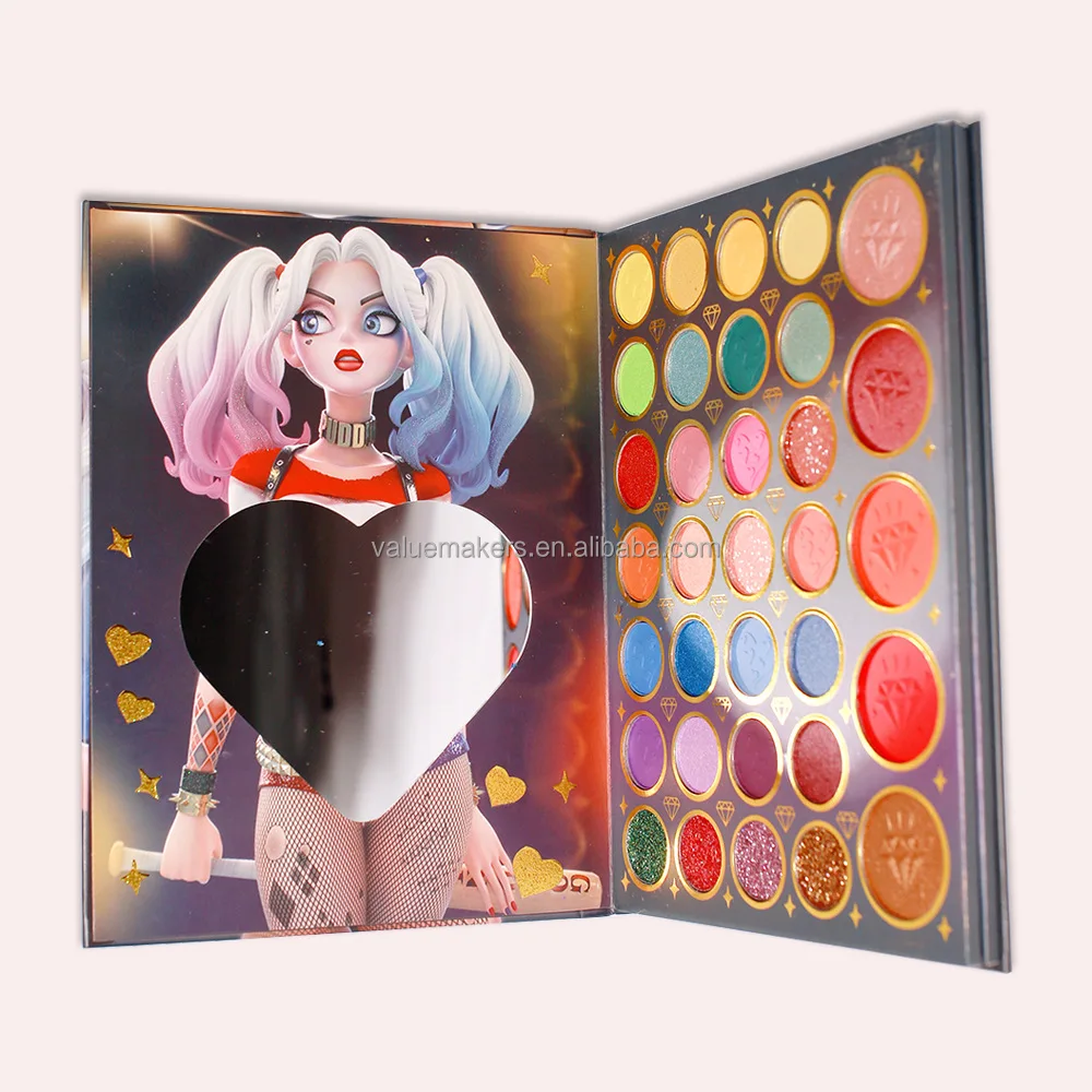 Cruelty Free 66 Color Page Turning in Book Sharp Eyeshadow Palette Cosmetics Makeup Eyeshadow Highlighter Blush Palette