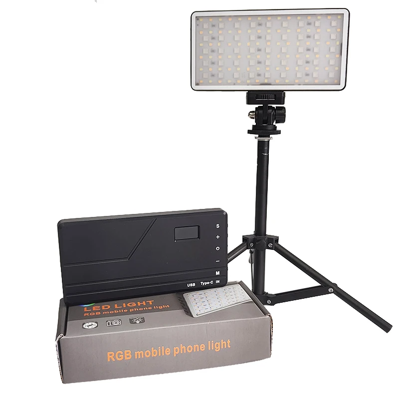 RGB 14W RGB LED Video Light 4000mAh Built-in Rechargeable Battery Camera Video Fill Light
