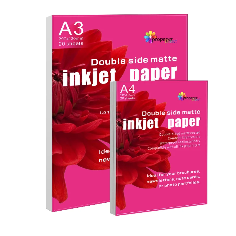 Wholesale price Matte inkjet coated paper  single-side double side a4 glossy paper sheets  dnp 128g printer photo paper  roll