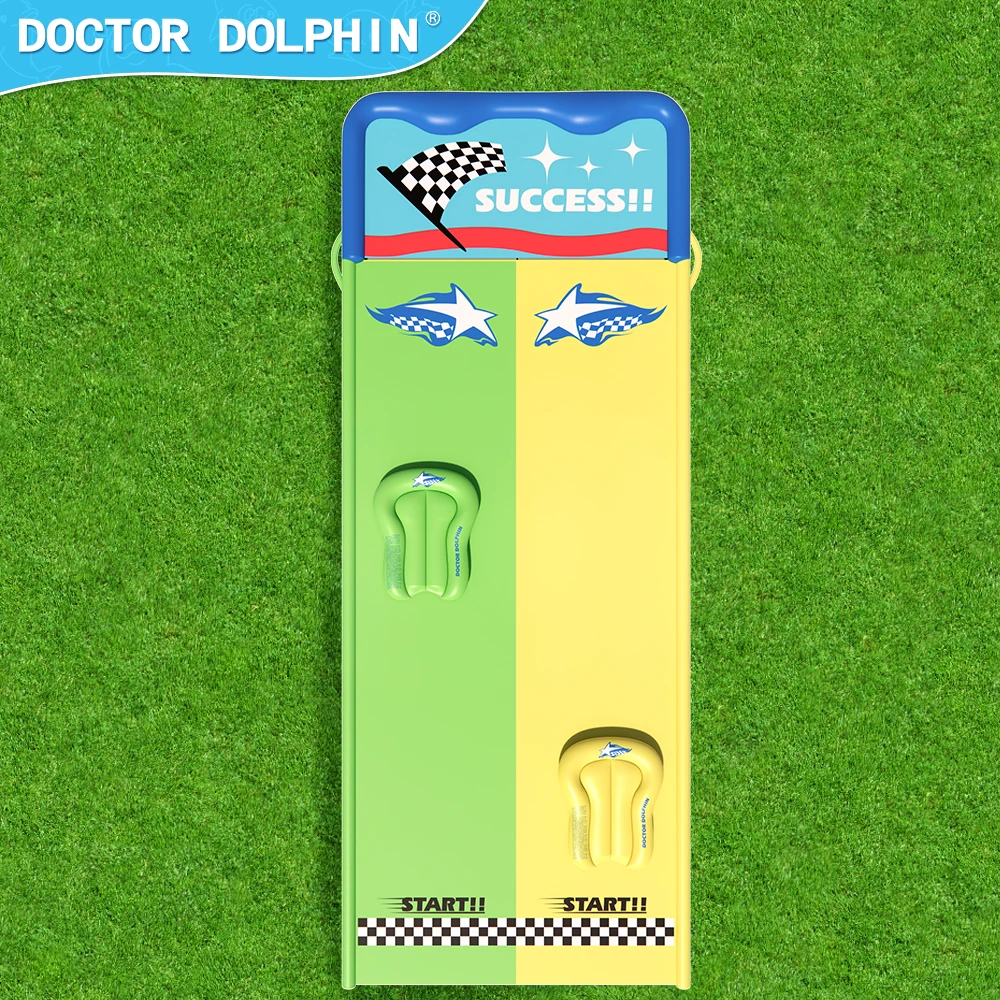 Doctor Dolphin China Factory Professional Backyard Activity Double lane Outdoor Toys Cheap Inflatable Water Slide